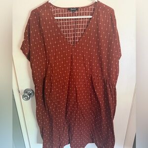 Rust Red Mini Dress
